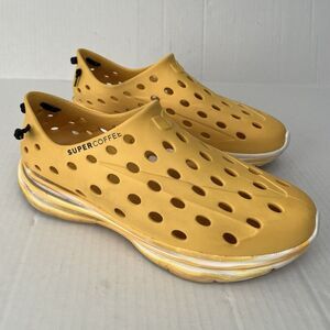 Kane Revive Shoes Yellow Super Coffee Vented Lightweight Rubber Sneakers US M 12